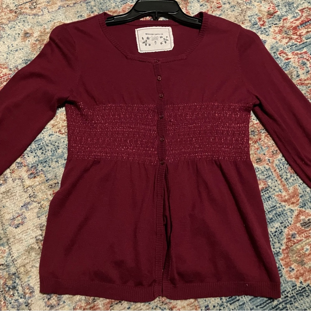 Mossimo Supply Co. Deep Red Cardigan - image 1